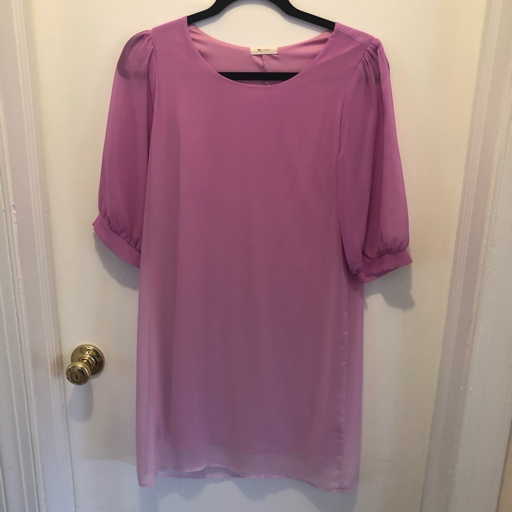Lavender ombré shift dress